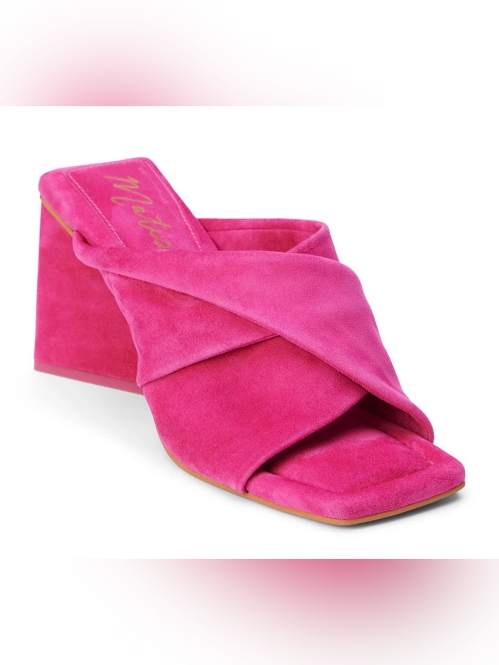 Never Worn Matisse Dawson Fuschia Suede Block Heel Sandals